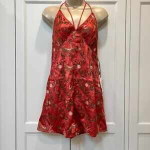 Orange Embroidered Romper,  Willow & Clay, size S.